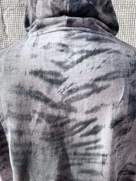 Gri code baskılı hoodie