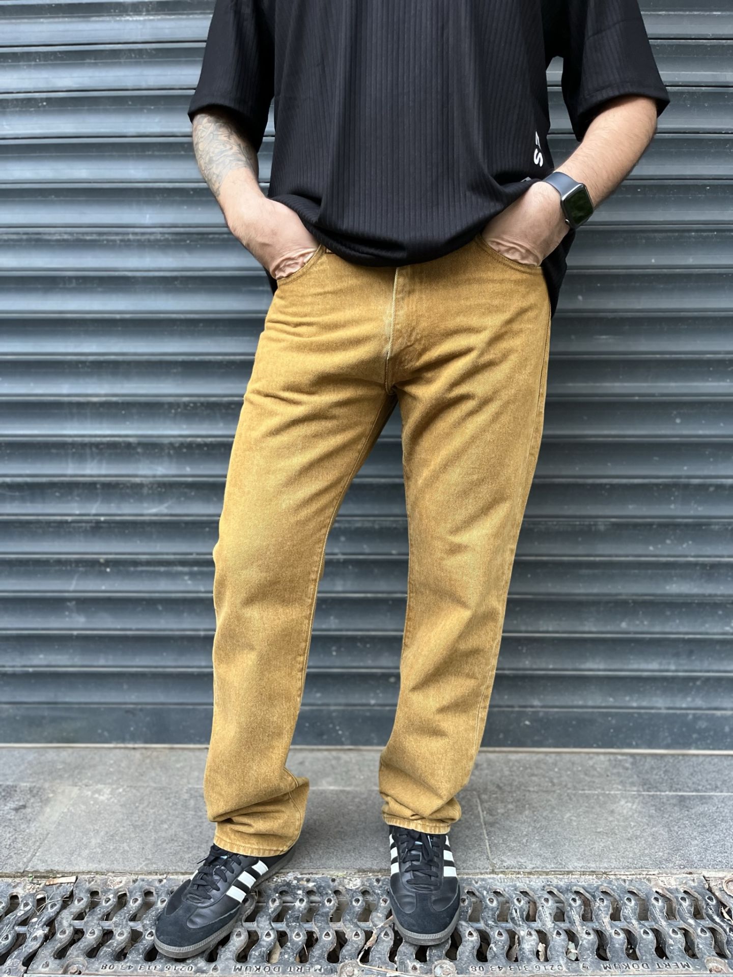 Hardal kot pantolon