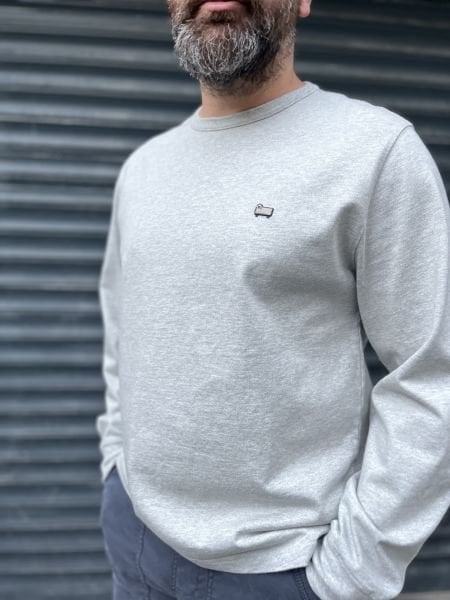 Gri uzun kollu sweat