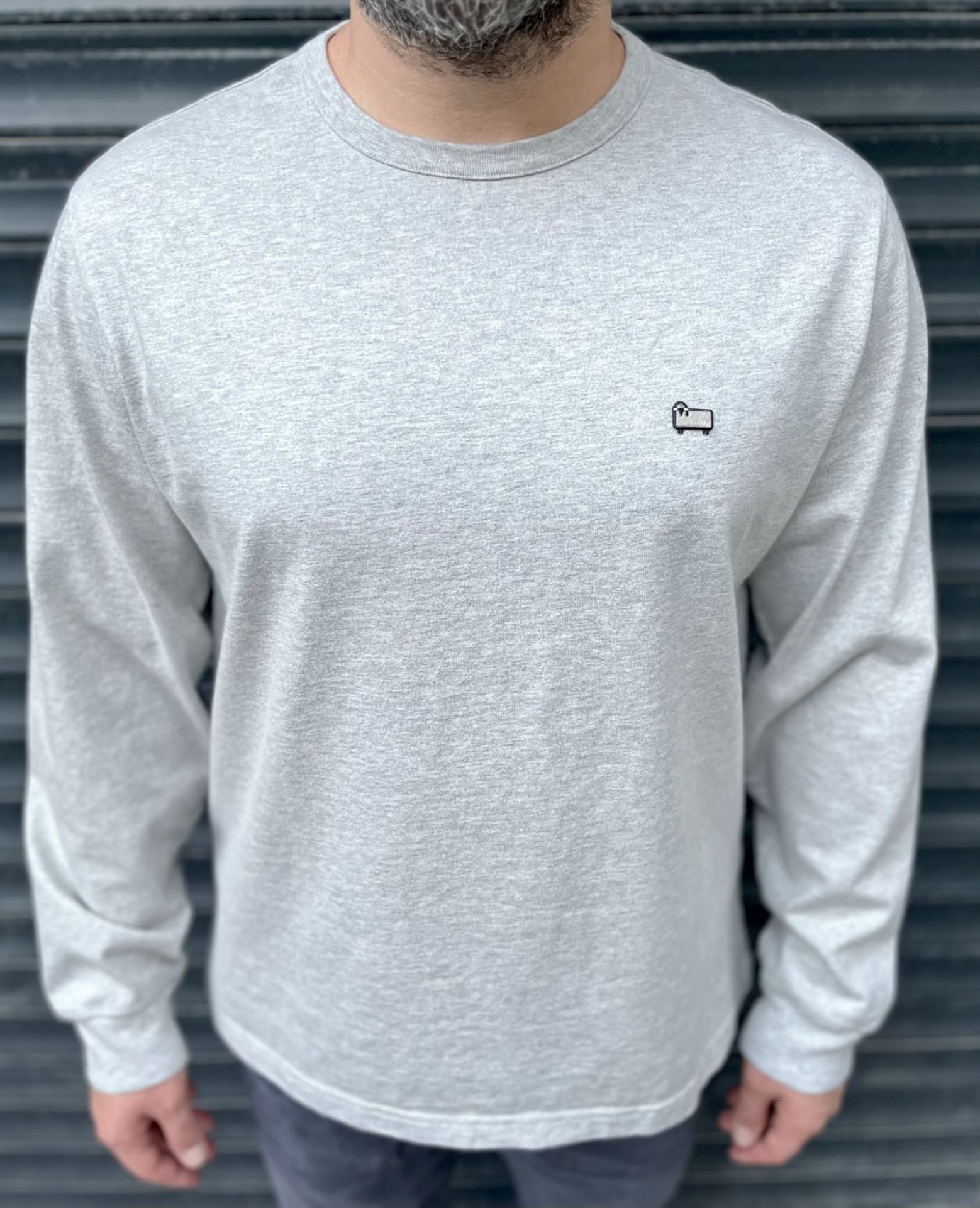 Gri uzun kollu sweat