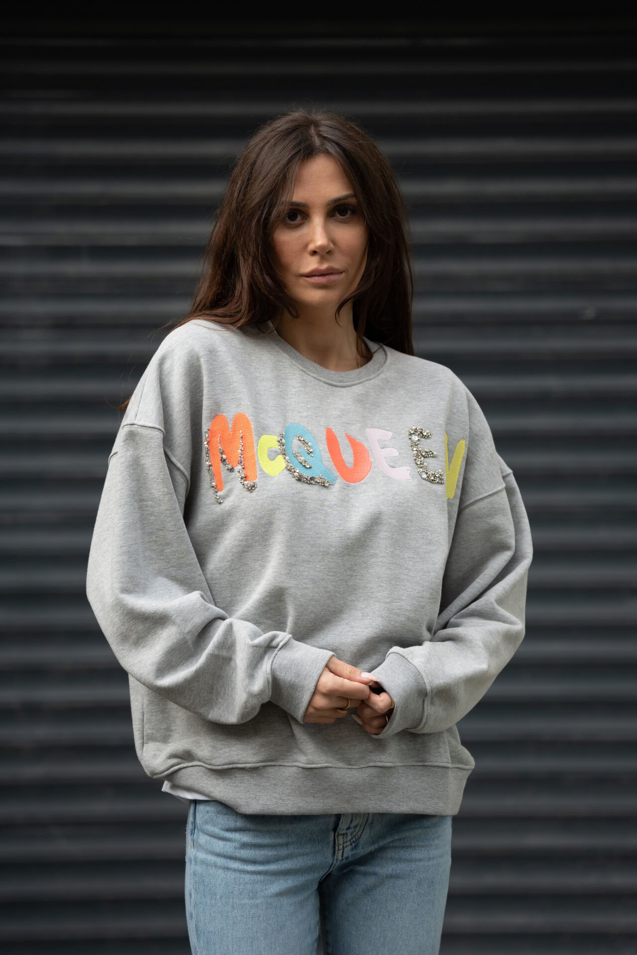 Taşlı sweatshirt