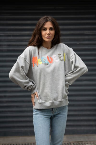Taşlı sweatshirt