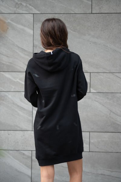 Siyah hoodie elbise