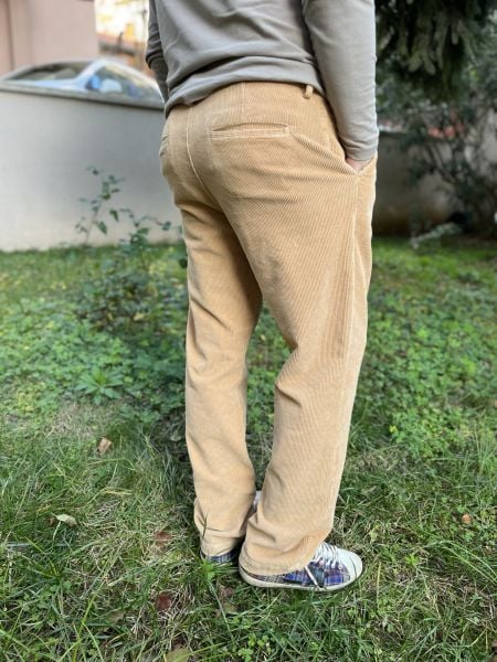 Camel kadife pantolon