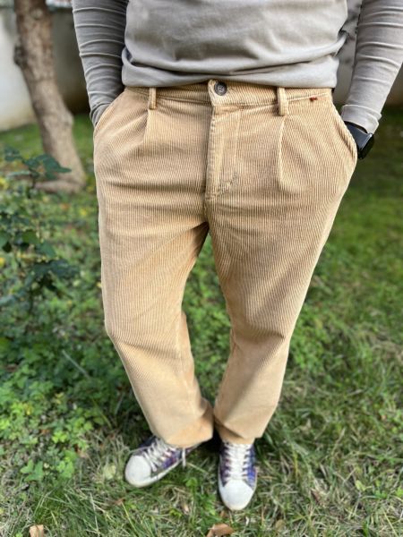 Camel kadife pantolon